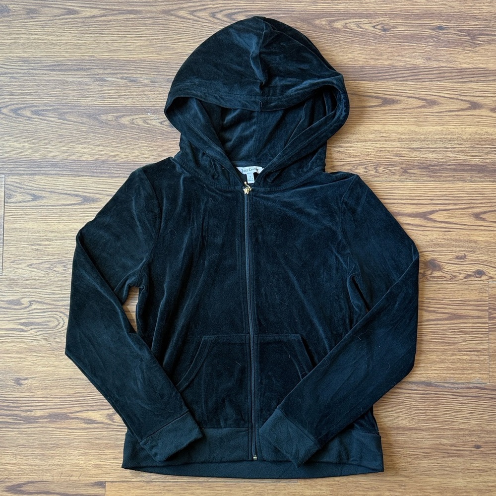 Juicy Couture Black Velour Kids Jacket - Picture 3 of 3